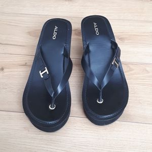 ALDO high heel wedge flip flops